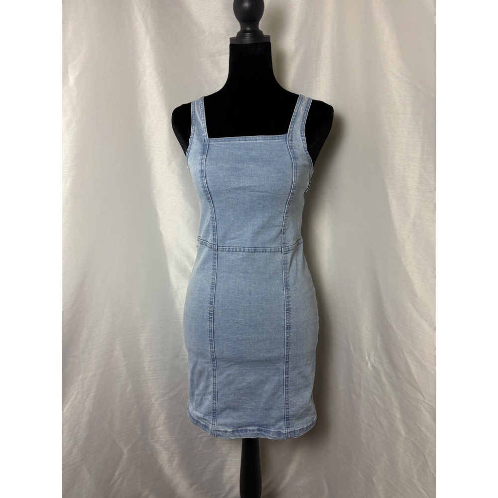 Steve Madden Denim Mini Dress Kids M 10/12 Light Blue Y2K 90s
